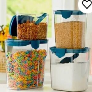 Princess House Food Storage Containers with Teal Lids